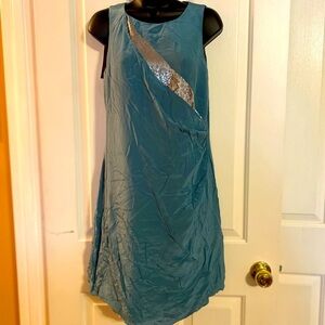 “SACHIN + BABI” Faux Wrap Sequin Dress